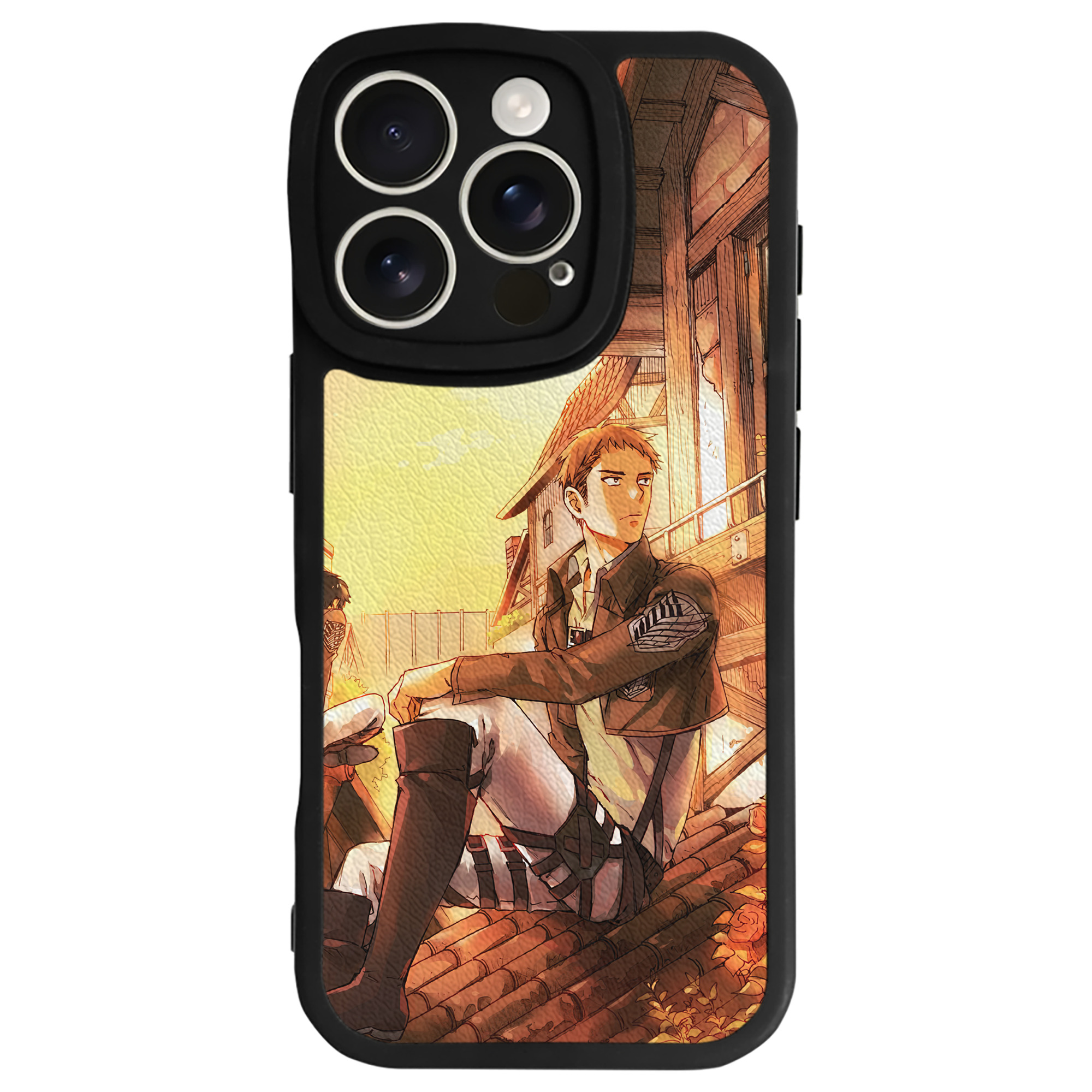 （画像用） 進撃の巨人 Attack on Titan 【iPhone 16シリーズ対応】シリコンスマホケース（レザー調） 材質：シリコン